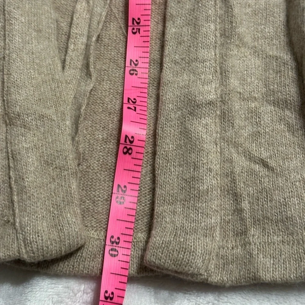 Sky Beige Knit Cardigan with Gold Accents